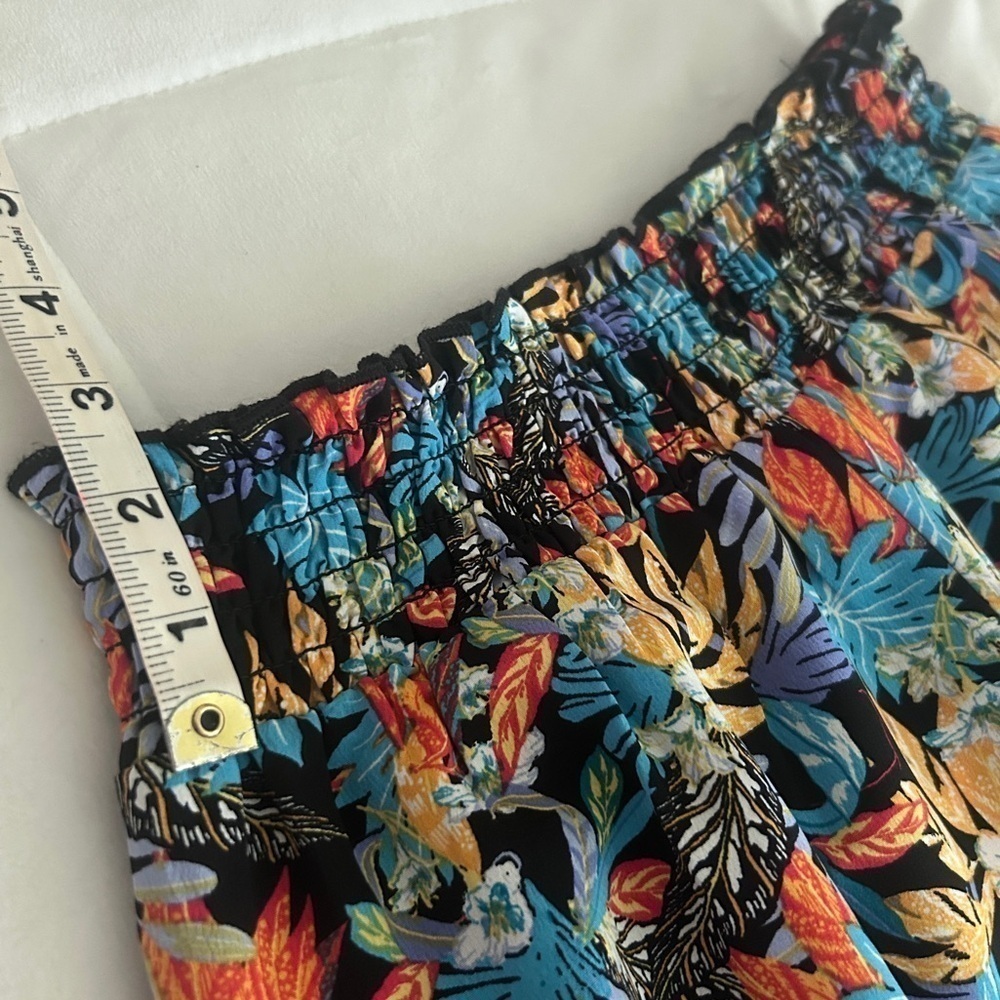 Lily Rose Floral Jungle Beach Pants Wide Leg Womens Size Small Black Blu…‌‌ - Picture 3 of 12